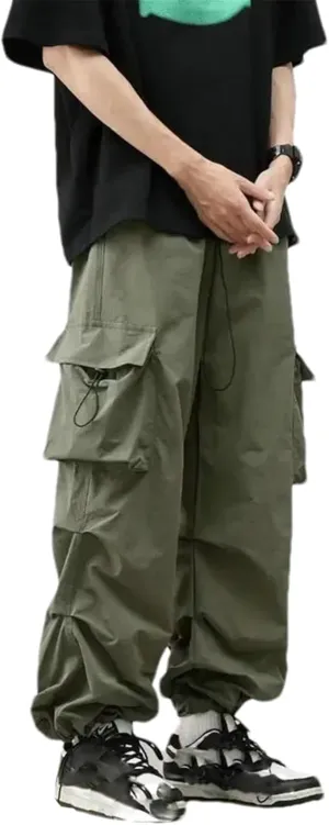 Men's Pants High Street Wide Leg Cargo Streetwear Harem