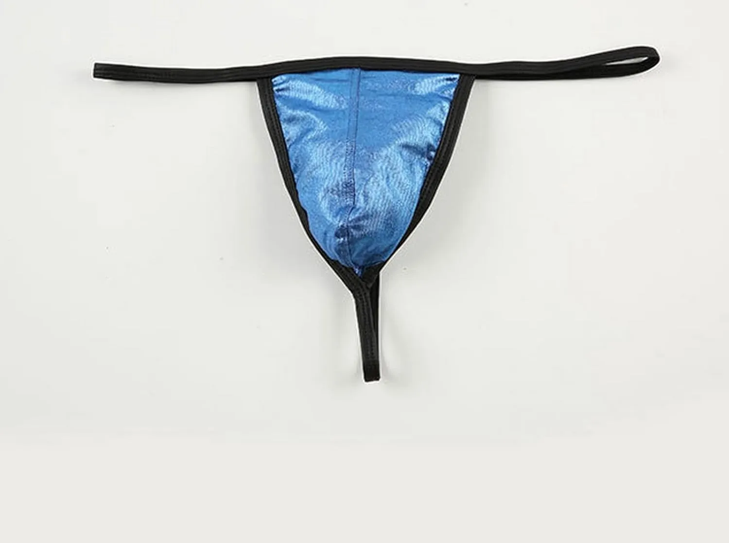 Mens Sexy Bright Faux Leather Pouch G-string Thongs Underwear Male Bikini Panties