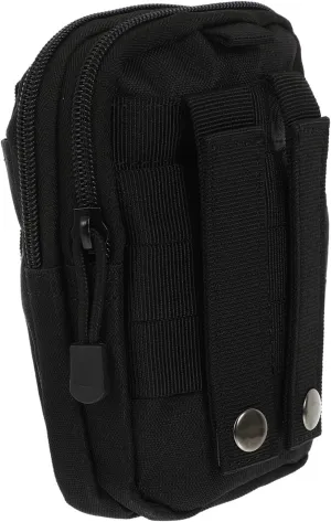 Mikikit Pack Fanny Pack Bag Travel Organizer Waist Wallet Sports Storage Pouch Holder Oxford Interphone Pouch Radios Waist Pouch Case Black Oxford Cloth