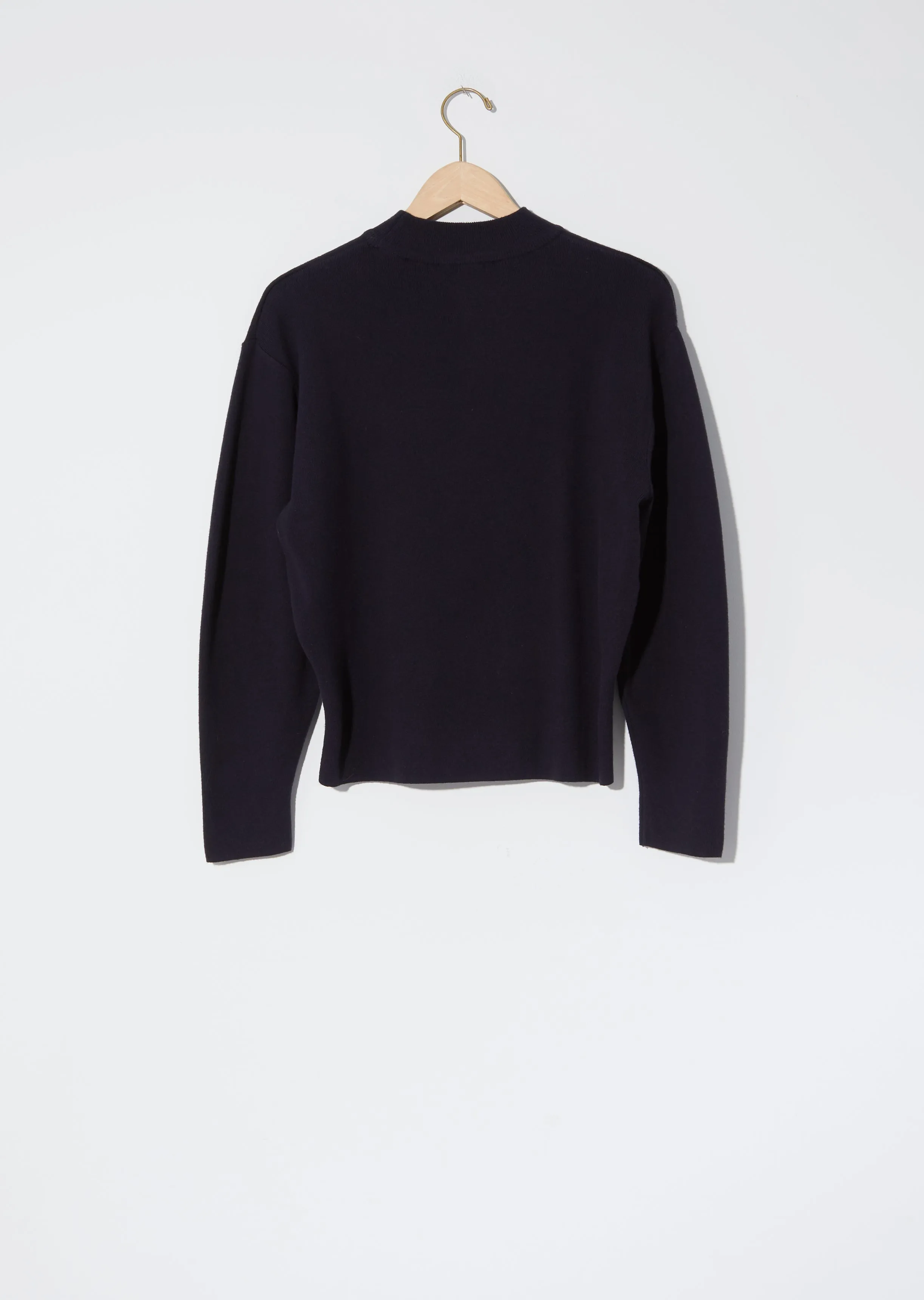 Mock Neck Sweater — Navy