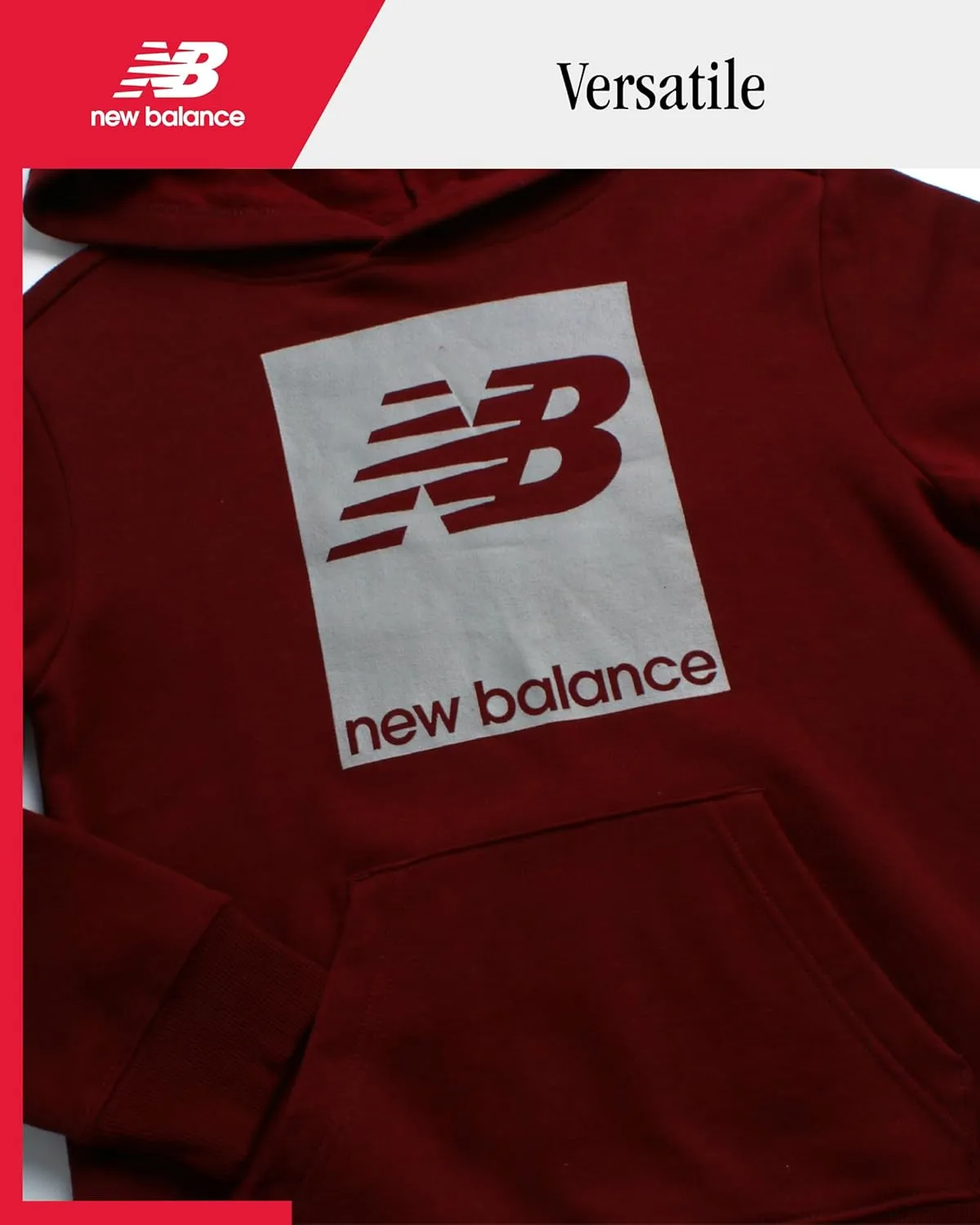 New Balance Boys' Sweatsuit Set - 2 Piece Cotton Blend Fleece Pullover Hoodie and Active Jogger Sweatpants for Boys (8-16)