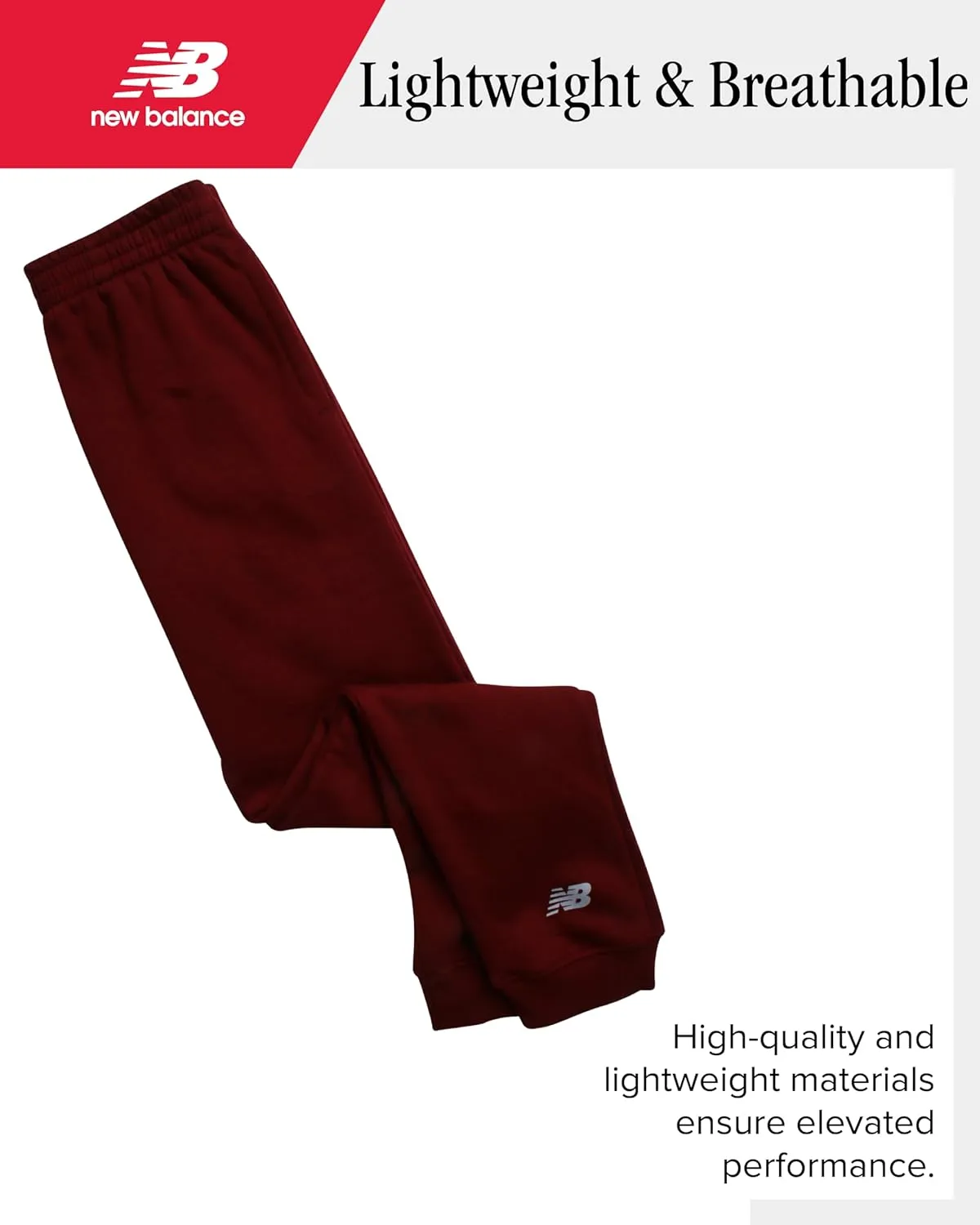 New Balance Boys' Sweatsuit Set - 2 Piece Cotton Blend Fleece Pullover Hoodie and Active Jogger Sweatpants for Boys (8-16)