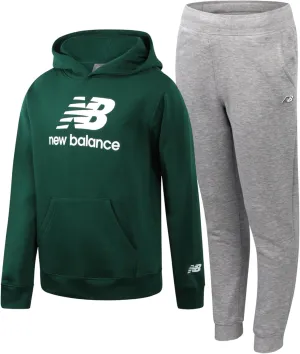 New Balance Boys Tracksuit Set - 2 Piece Athletic Performance Fleece Pullover Hoodie and Jogger Sweatpants Set (Sizes: 8-20)
