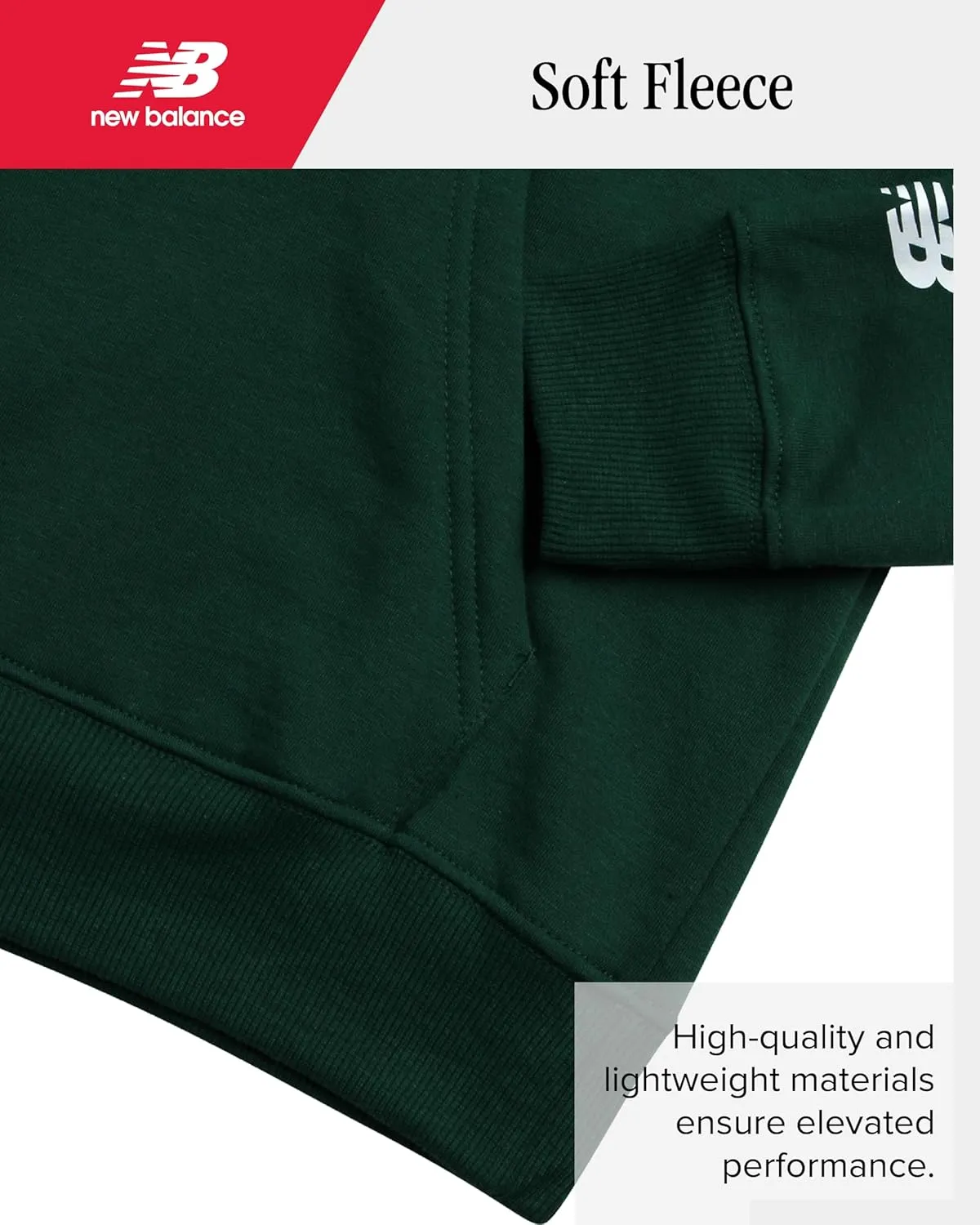 New Balance Boys Tracksuit Set - 2 Piece Athletic Performance Fleece Pullover Hoodie and Jogger Sweatpants Set (Sizes: 8-20)