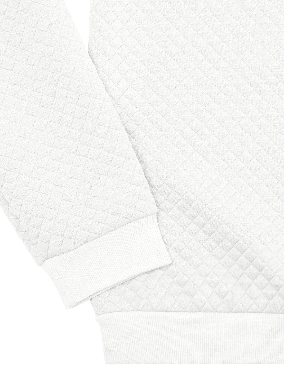 Ohoo Mens Slim Fit Quilted Pullover Hoodie Lightweight Long Sleeve