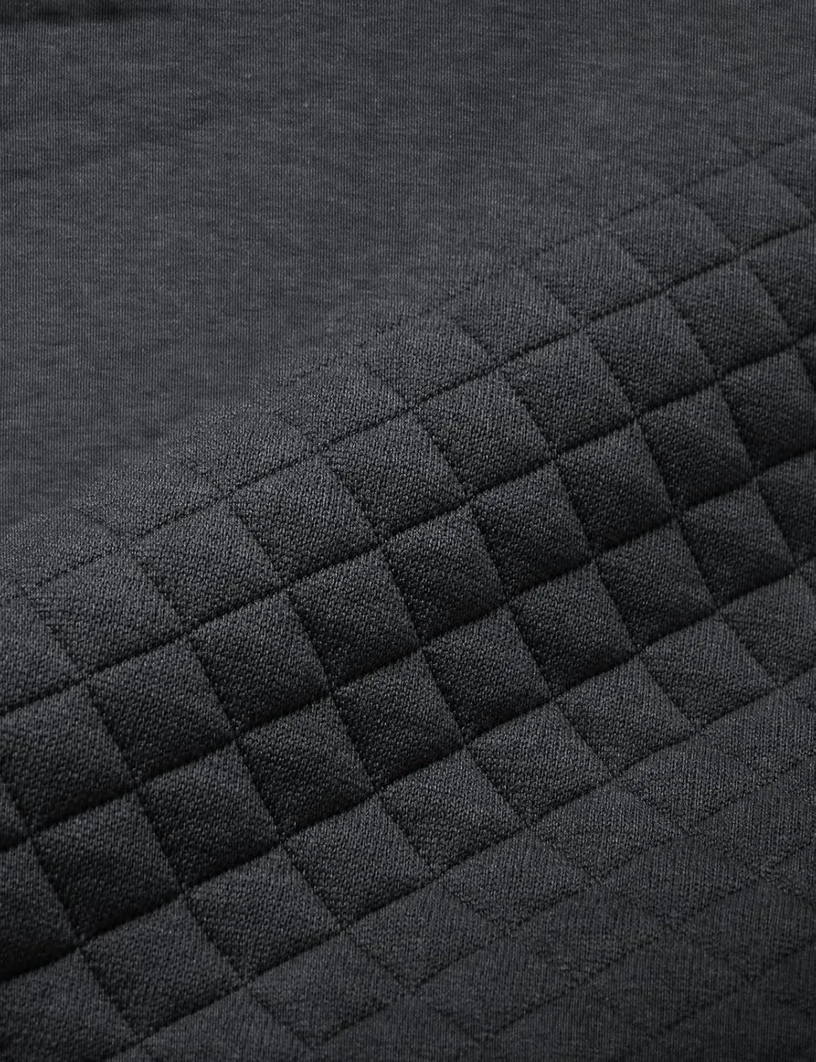 Ohoo Mens Slim Fit Quilted Pullover Hoodie Lightweight Long Sleeve