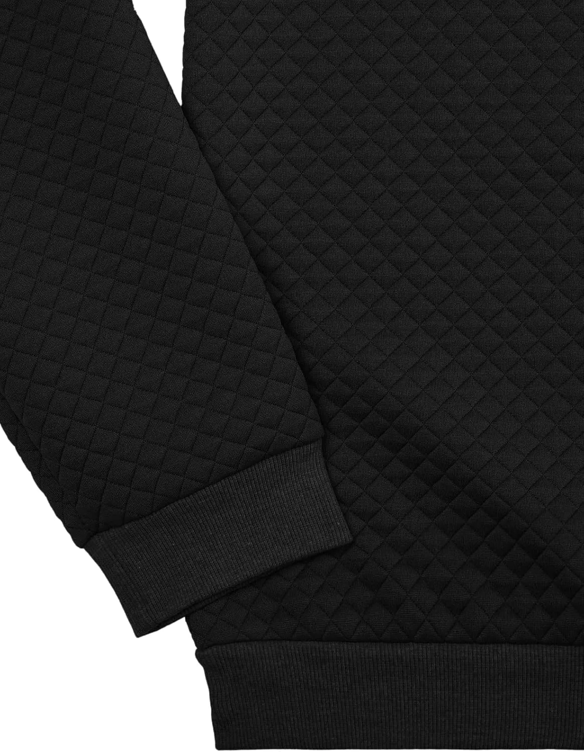 Ohoo Mens Slim Fit Quilted Pullover Hoodie Lightweight Long Sleeve