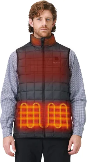 ORORO Men's Lightweight Quilted Heated Vest with Battery, Heated Quilted Vest (Charger Not Included)