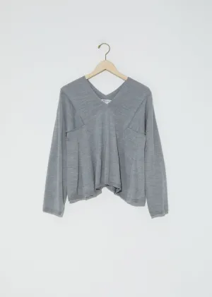 Paneled V-Neck Sweater