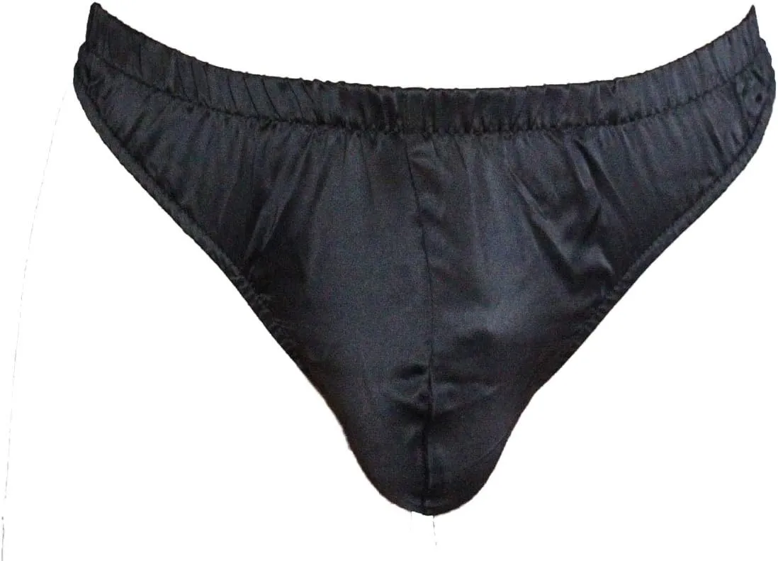 Paradise Silk Sexy 100% Silk Satin Underwear Mens Thong Briefs