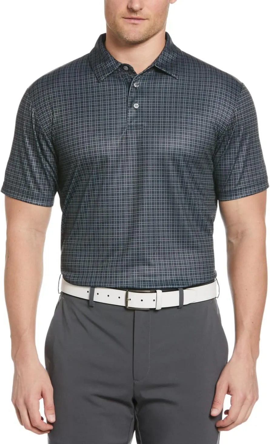 PGA TOUR Men's Menswear Print Short Sleeve Golf Polo Shirt