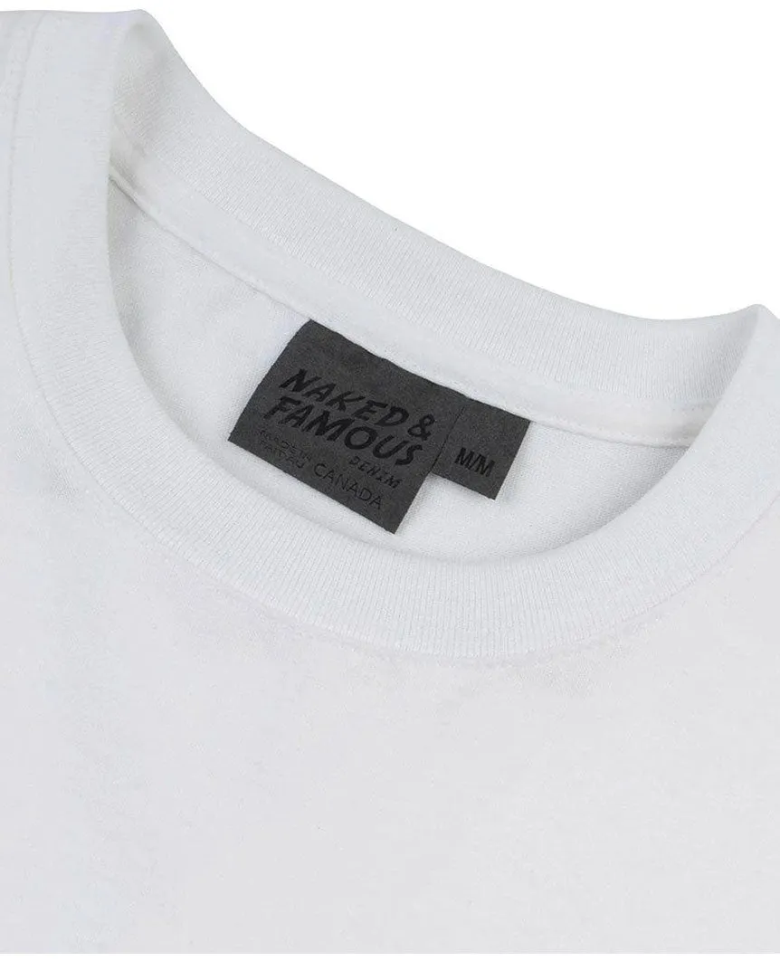Pocket Tee - White - Indigo Romantic Flower
