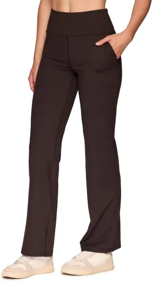 RBX Active Yoga Pants for Women, Tummy Control Boot Cut Flare Legging Lightweight Buttery Soft Sweatpants with Pockets