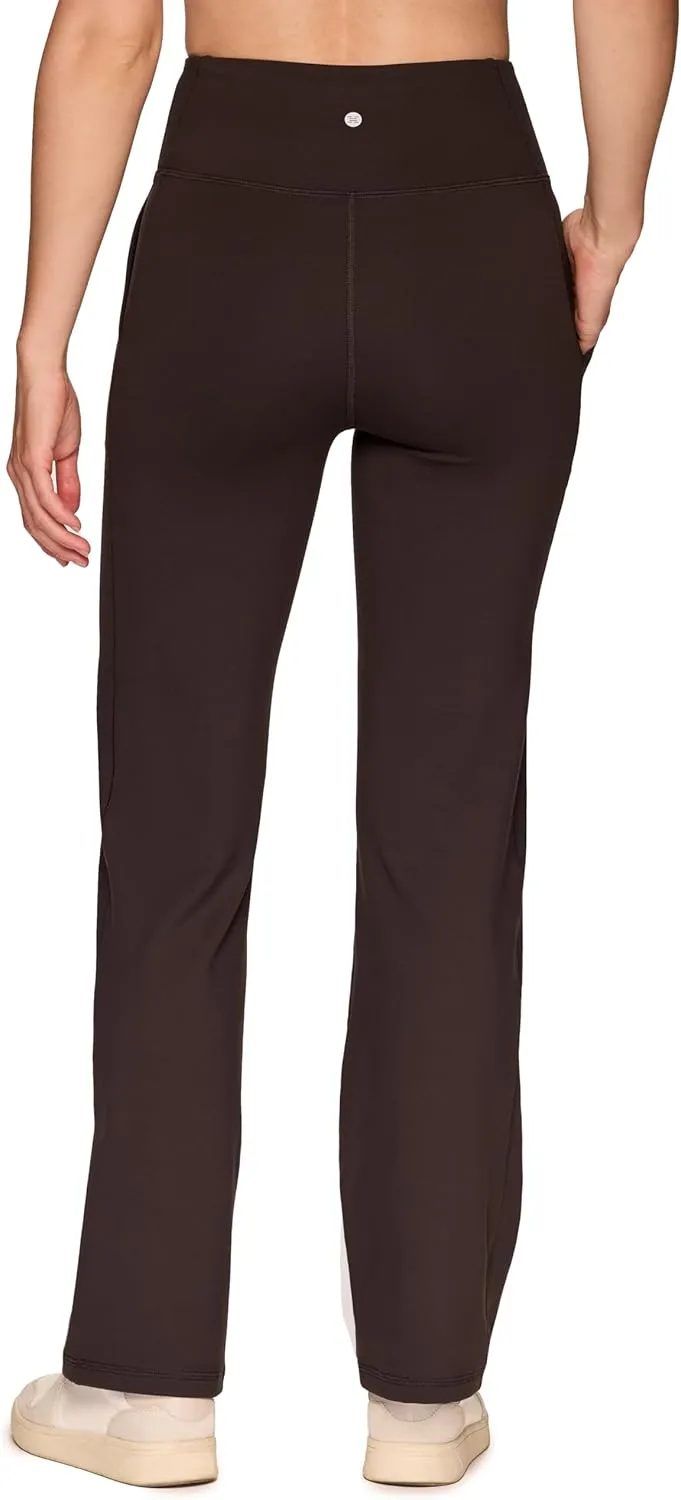 RBX Active Yoga Pants for Women, Tummy Control Boot Cut Flare Legging Lightweight Buttery Soft Sweatpants with Pockets