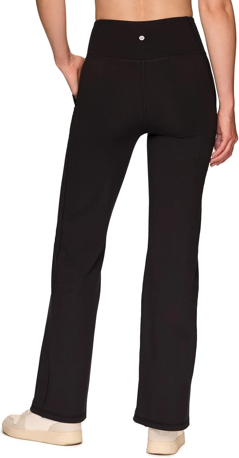 RBX Active Yoga Pants for Women, Tummy Control Boot Cut Flare Legging Lightweight Buttery Soft Sweatpants with Pockets