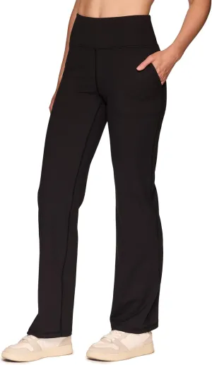 RBX Active Yoga Pants for Women, Tummy Control Boot Cut Flare Legging Lightweight Buttery Soft Sweatpants with Pockets