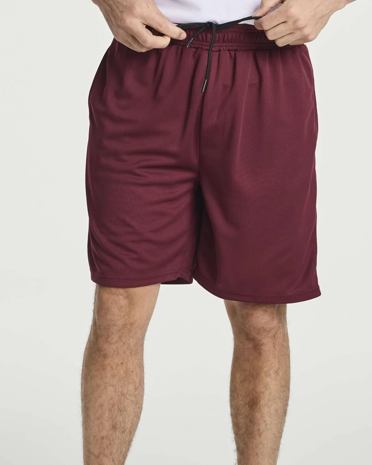 Real Essentials 3 Pack: Men's 2 in 1 Mesh 7" Running Workout Gym Shorts with Compression Liner (Available in Big & Tall)