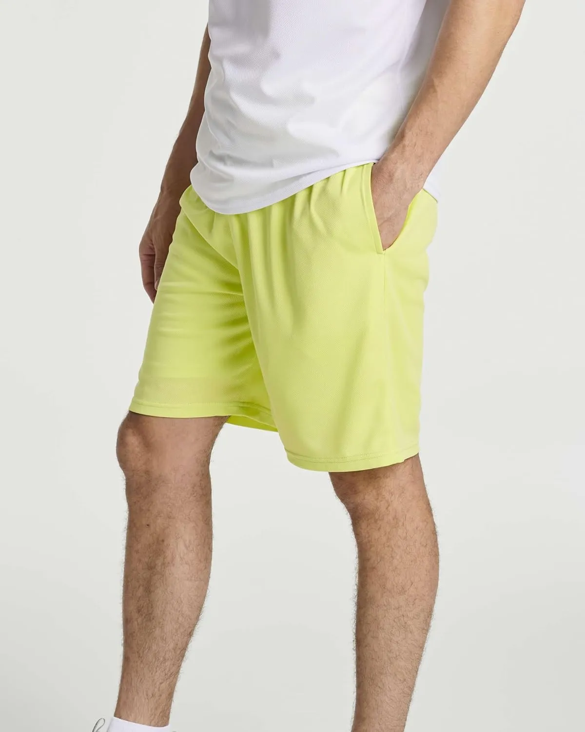 Real Essentials 3 Pack: Men's 2 in 1 Mesh 7" Running Workout Gym Shorts with Compression Liner (Available in Big & Tall)