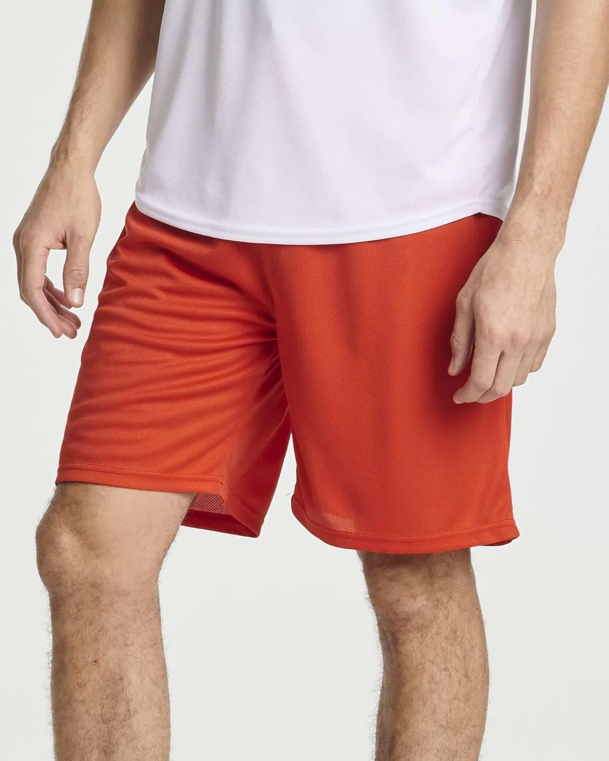 Real Essentials 3 Pack: Men's 2 in 1 Mesh 7" Running Workout Gym Shorts with Compression Liner (Available in Big & Tall)