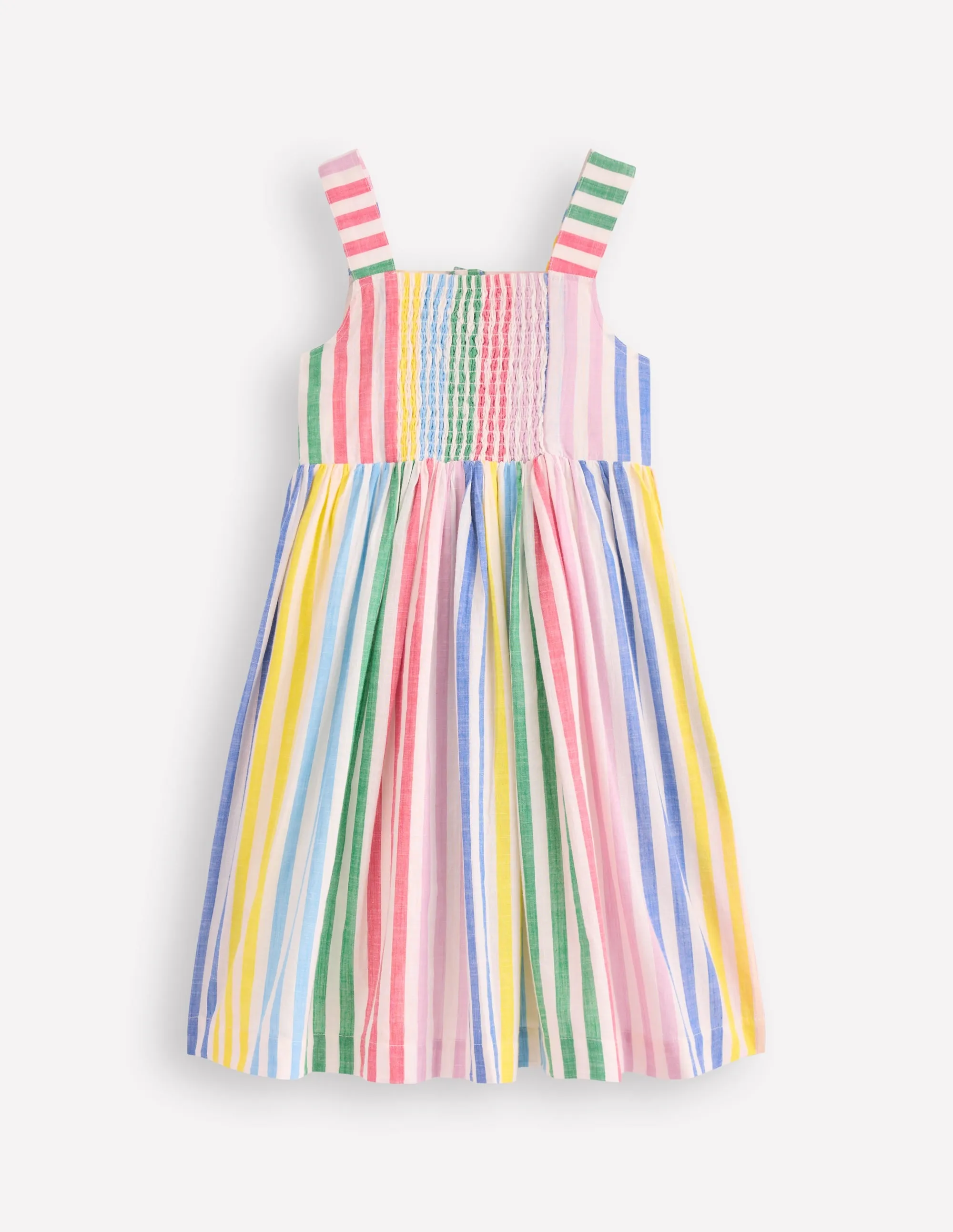 Remy Button Through Dress-Multi Stripe