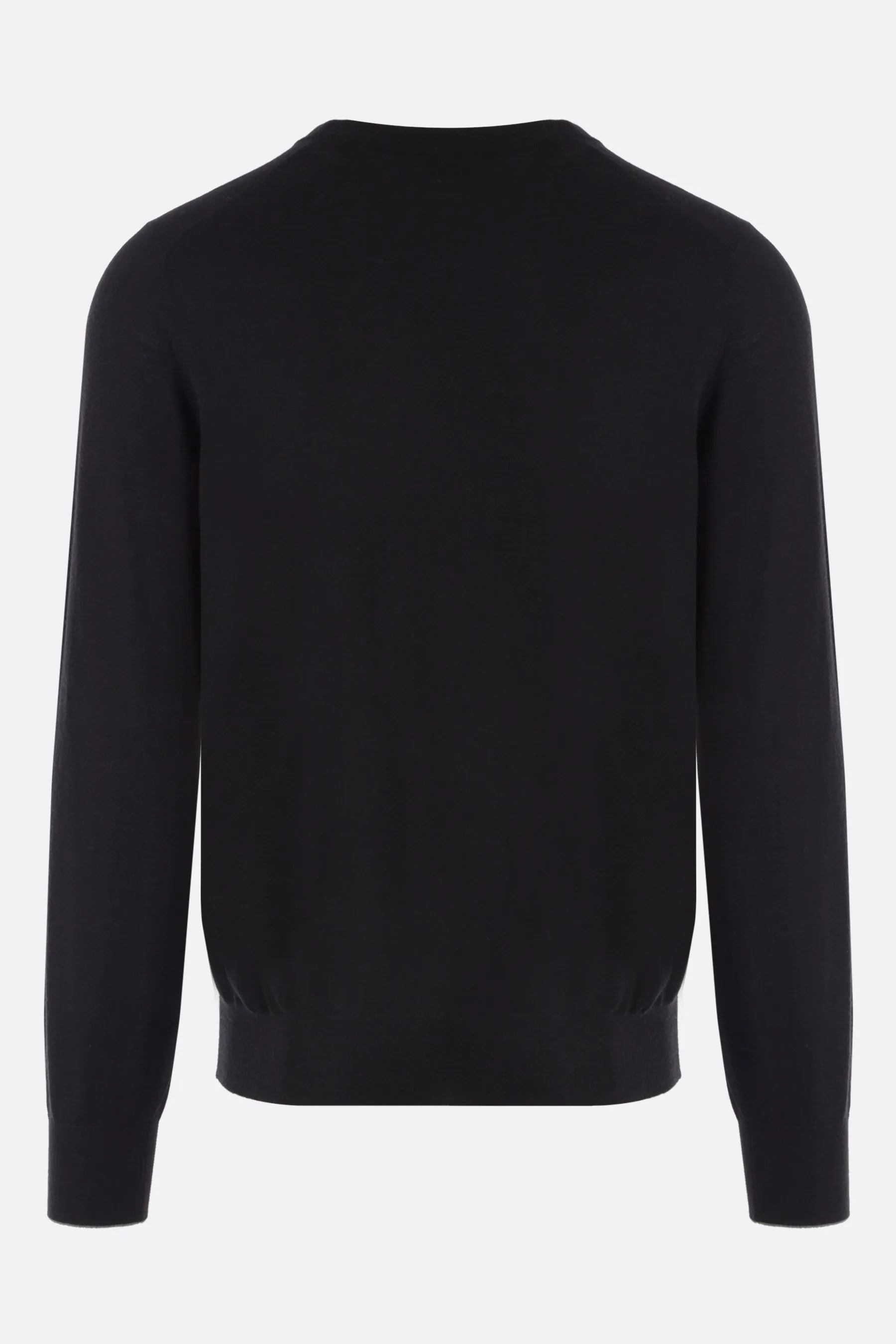 Ribbed Knit Wool-Cashmere Pullover