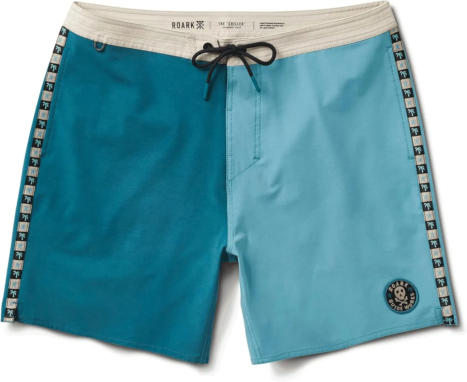 Roark Chiller Men's Swim Trunks  Quick-Dry Boardshorts with 4-Way Stretch, Hemp Blend Fabric, Pockets & Adjustable Waist