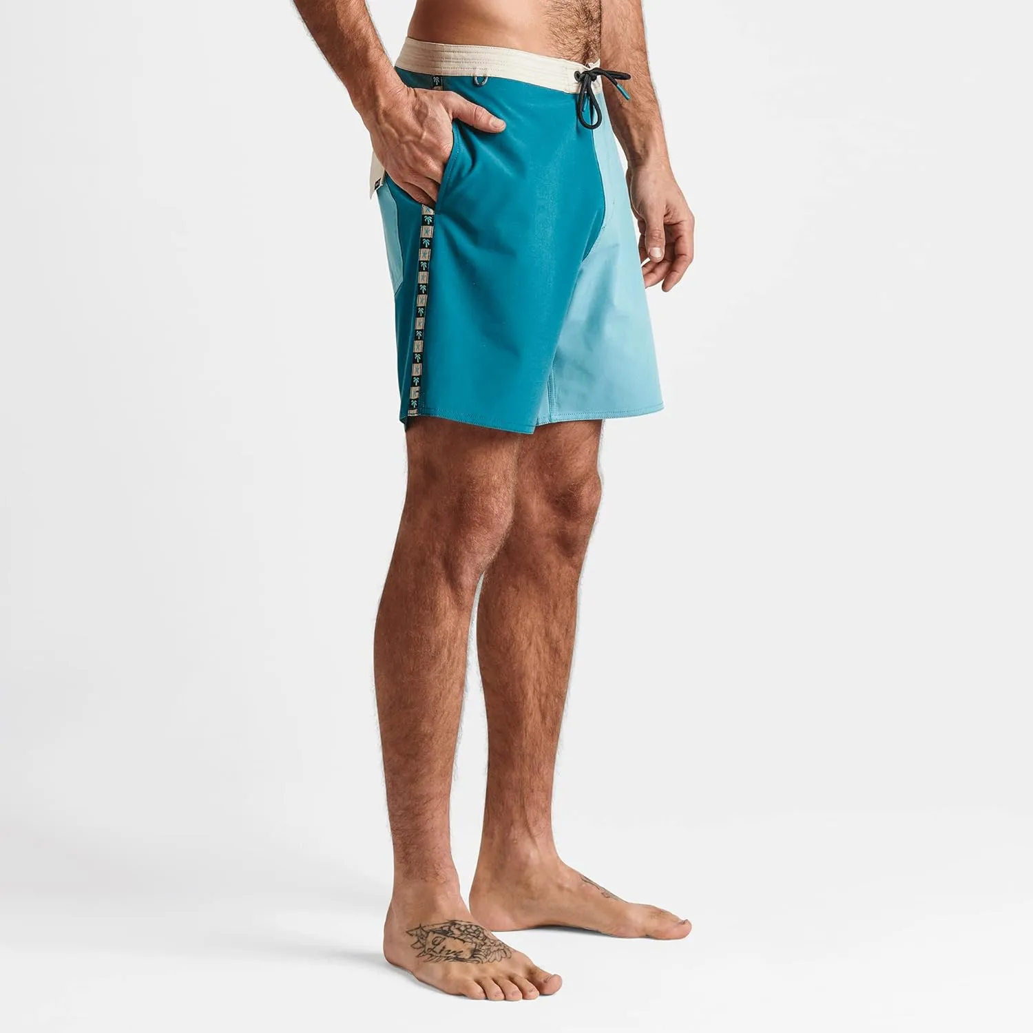 Roark Chiller Men's Swim Trunks  Quick-Dry Boardshorts with 4-Way Stretch, Hemp Blend Fabric, Pockets & Adjustable Waist