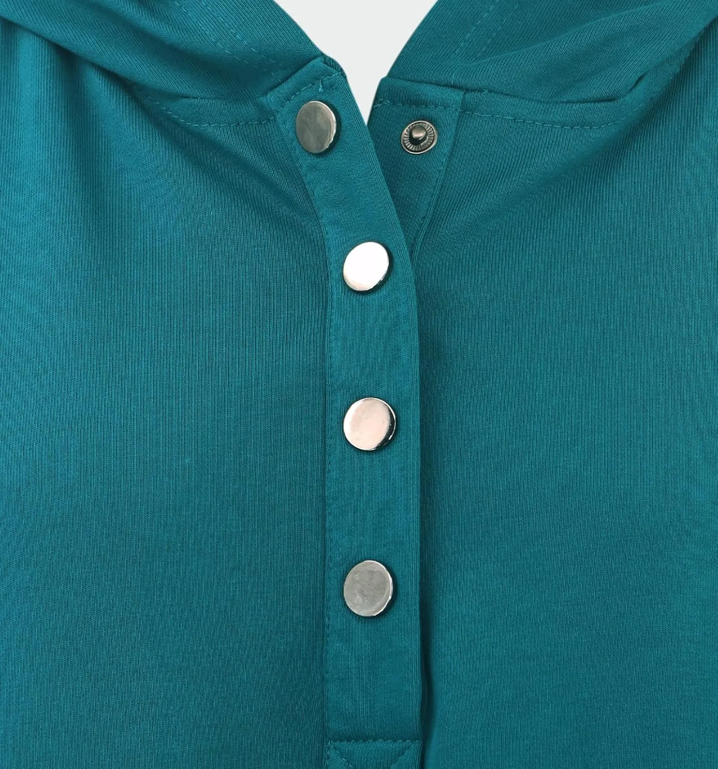 R.Vivimos Womens Oversized Sweatshirts Fall Essential Hoodies Pullover Cotton Long Sleeve Button Up Casual Tops with Pockets