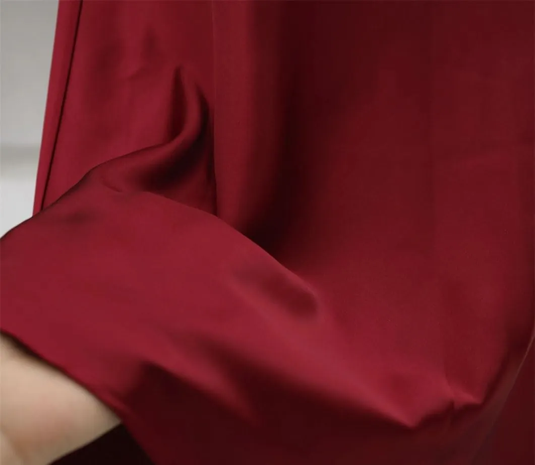 Satin Skirts for Women Korean Style Office High Waist A-Line Skirt Elegant Solid Long Silk Pencil Skirt