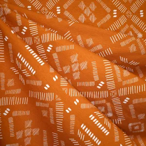 See You at Six Pattern Stripes Geometric French Terry Autumnal Brown