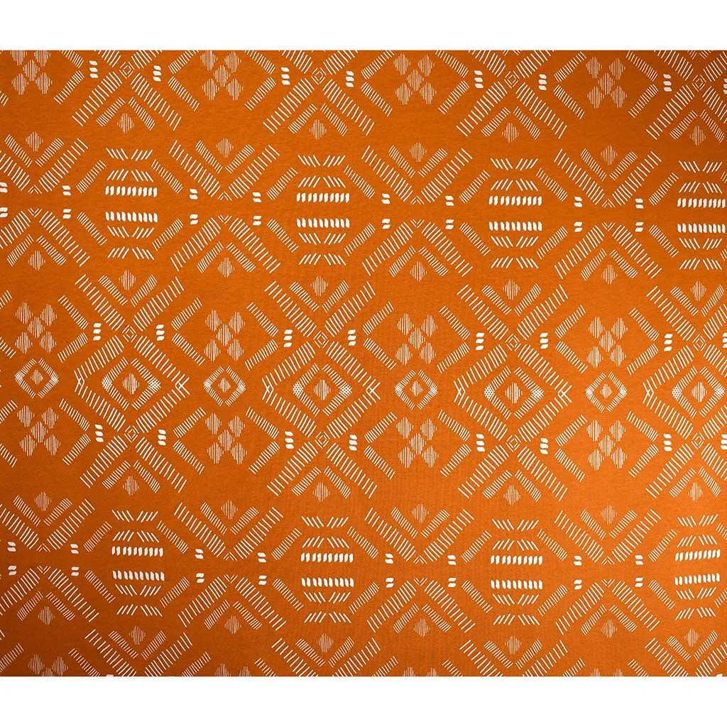 See You at Six Pattern Stripes Geometric French Terry Autumnal Brown