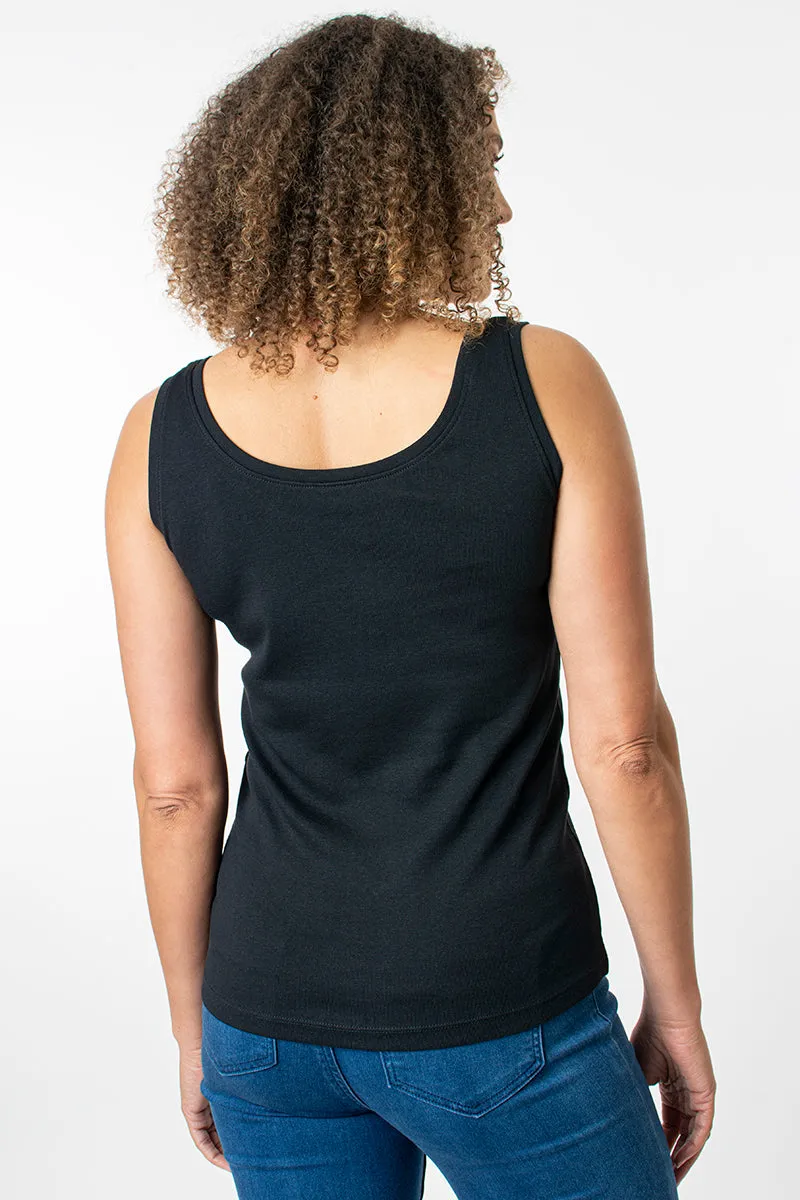 Sleeveless Scoop Neck Vest