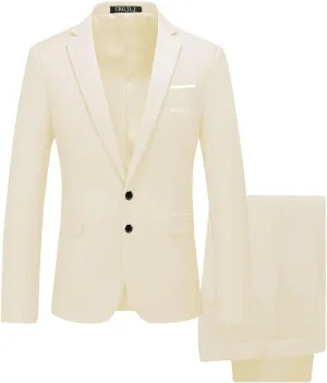 Slim Fit Suit Men 2 Piece Suits Sets Wedding Classic Groomsmen Suits Two Button Solid Prom Wedding Party Evening