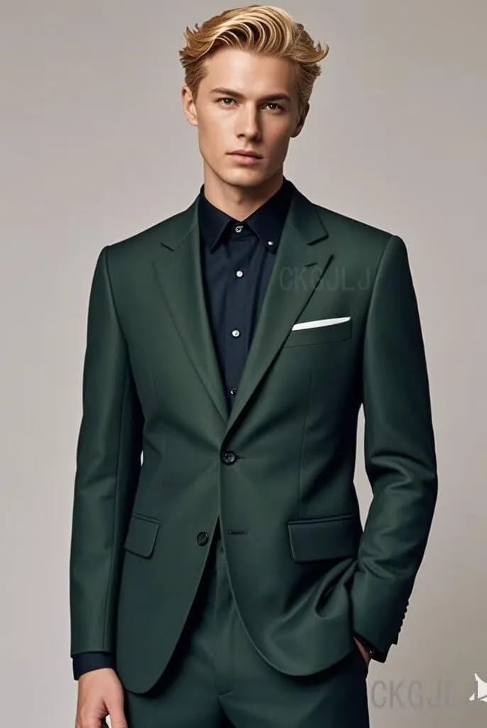 Slim Fit Suit Men 2 Piece Suits Sets Wedding Classic Groomsmen Suits Two Button Solid Prom Wedding Party Evening