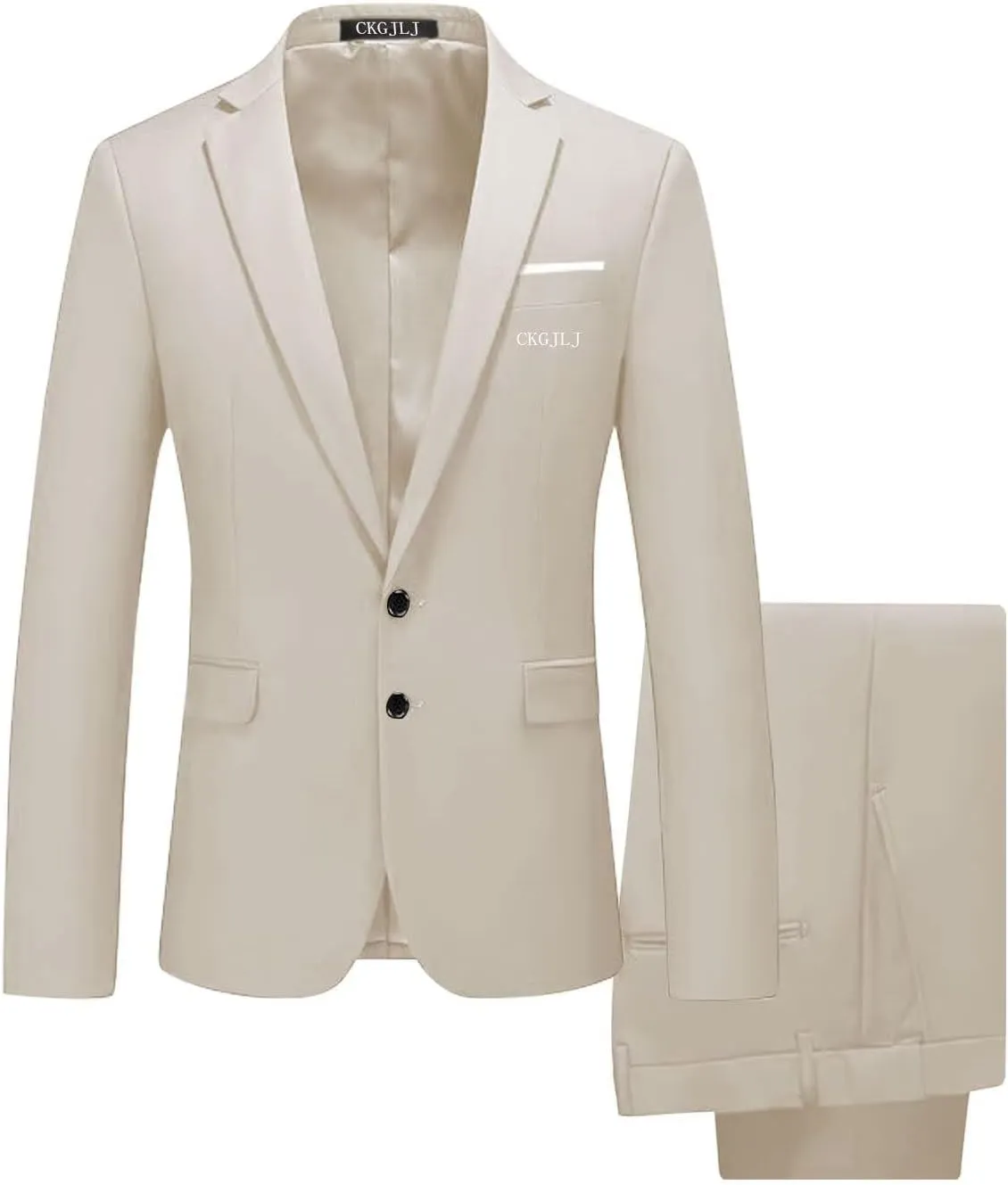 Slim Fit Suit Men 2 Piece Suits Sets Wedding Classic Groomsmen Suits Two Button Solid Prom Wedding Party Evening
