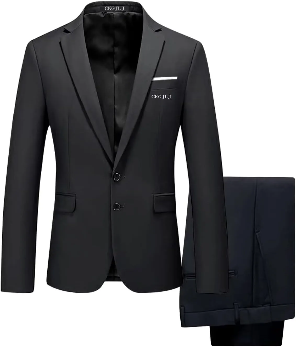 Slim Fit Suit Men 2 Piece Suits Sets Wedding Classic Groomsmen Suits Two Button Solid Prom Wedding Party Evening