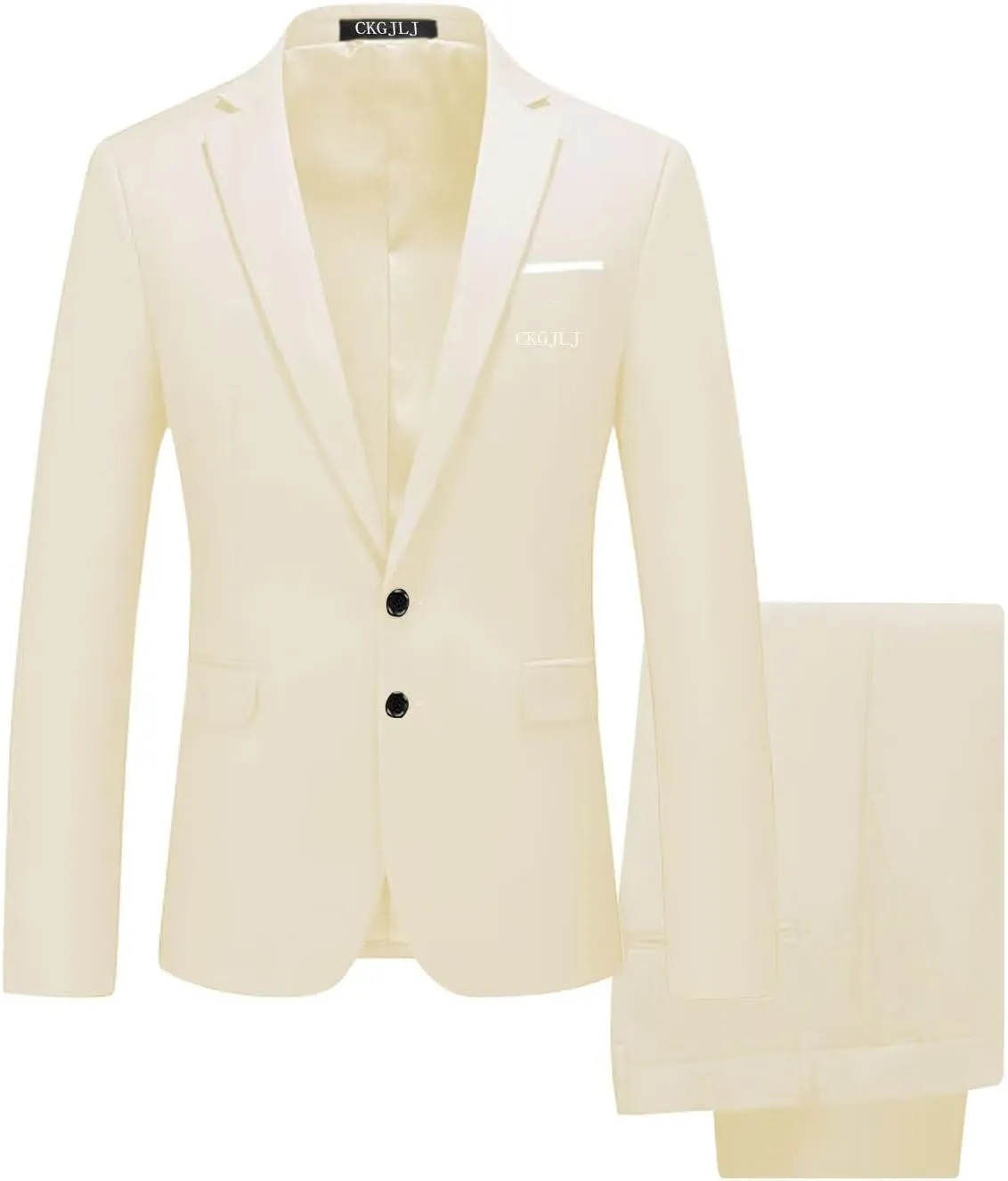 Slim Fit Suit Men 2 Piece Suits Sets Wedding Classic Groomsmen Suits Two Button Solid Prom Wedding Party Evening