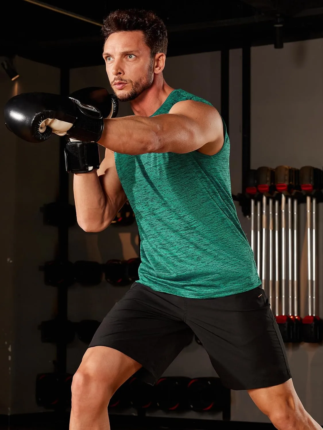 TACVASEN Men's Sleeveless Shirt Workout Muscle Tank Top Quick Dry Polyester Trainning Basketball