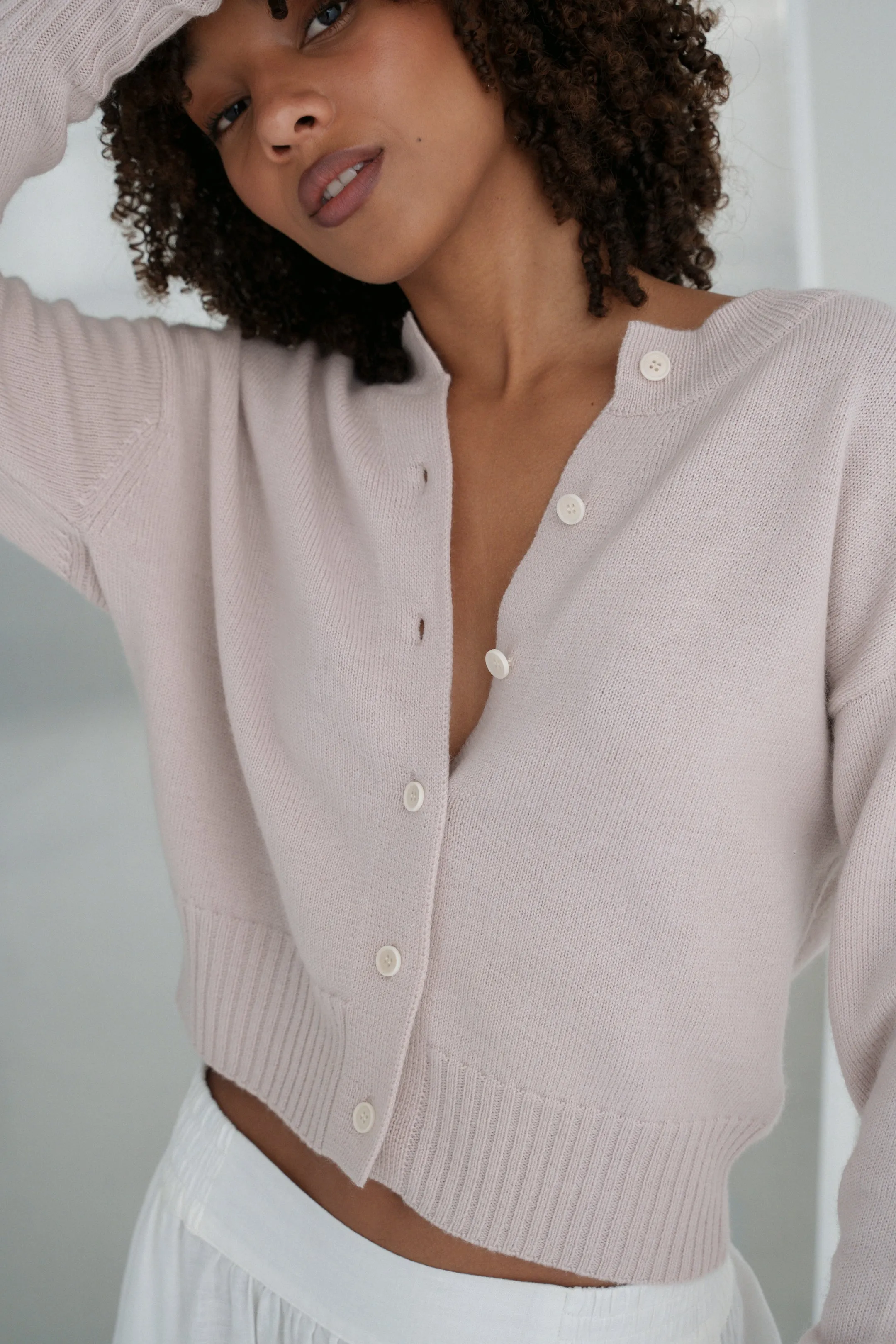 TAYLOR LILAC MERINO CARDI