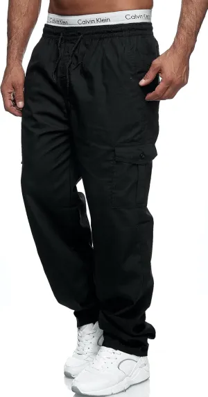 THWEI Mens Cargo Pants Casual Drawstring Athletic Jogger Sports Outdoor Trousers