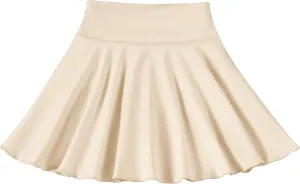 Toddler Baby Girl Skirts Flared Girls Mini Skorts Stretch Tennis Skater Uniform Athletic Skirts with Shorts Pockets