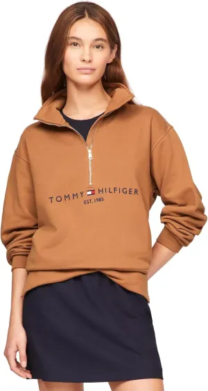 TOMMY HILFIGER Women's Half-Zip Embroidered Logo Sweatshirt Collection 2025