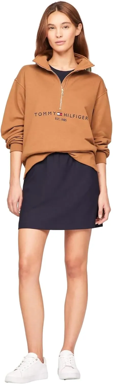 TOMMY HILFIGER Women's Half-Zip Embroidered Logo Sweatshirt Collection 2025