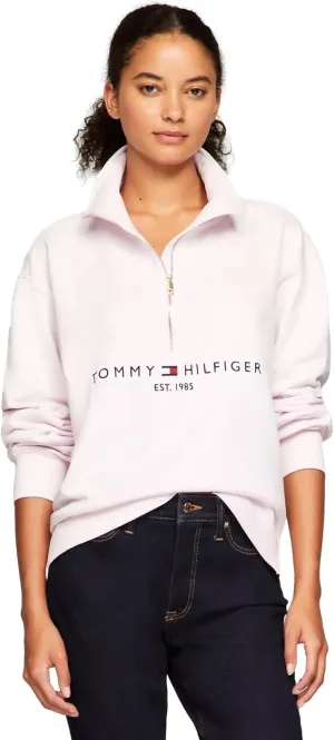 TOMMY HILFIGER Women's Half-Zip Embroidered Logo Sweatshirt Collection 2025