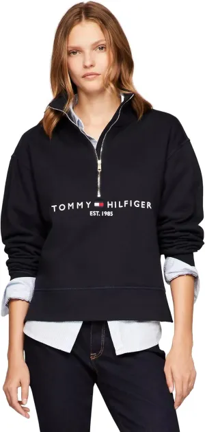 TOMMY HILFIGER Women's Half-Zip Embroidered Logo Sweatshirt Collection 2025