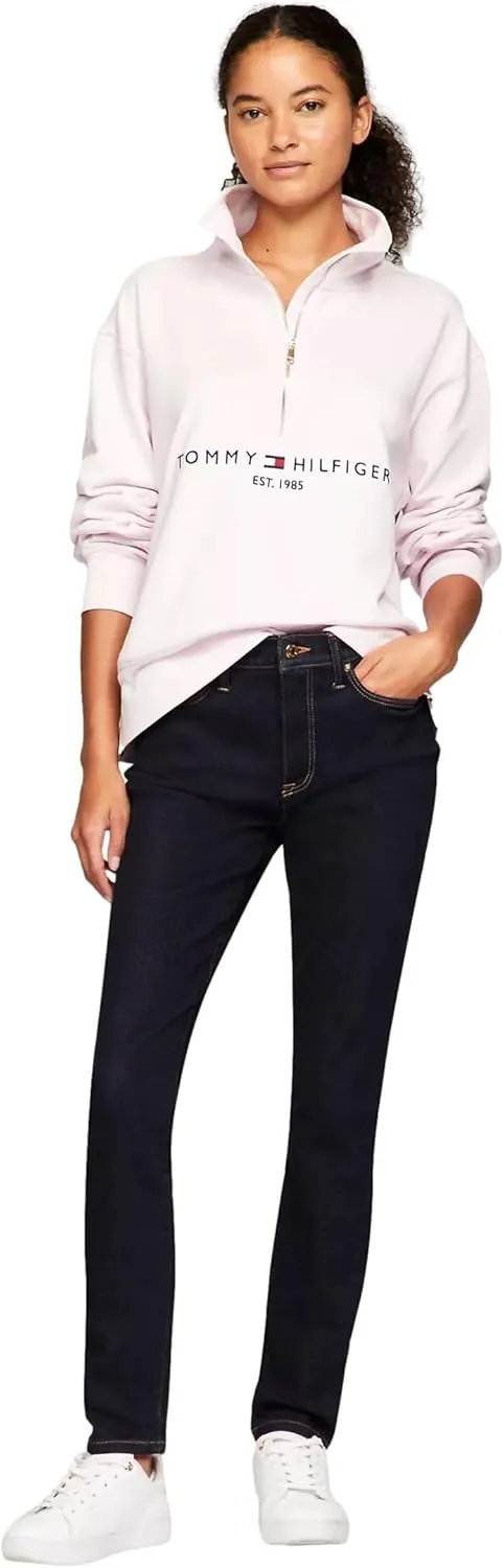 TOMMY HILFIGER Women's Half-Zip Embroidered Logo Sweatshirt Collection 2025