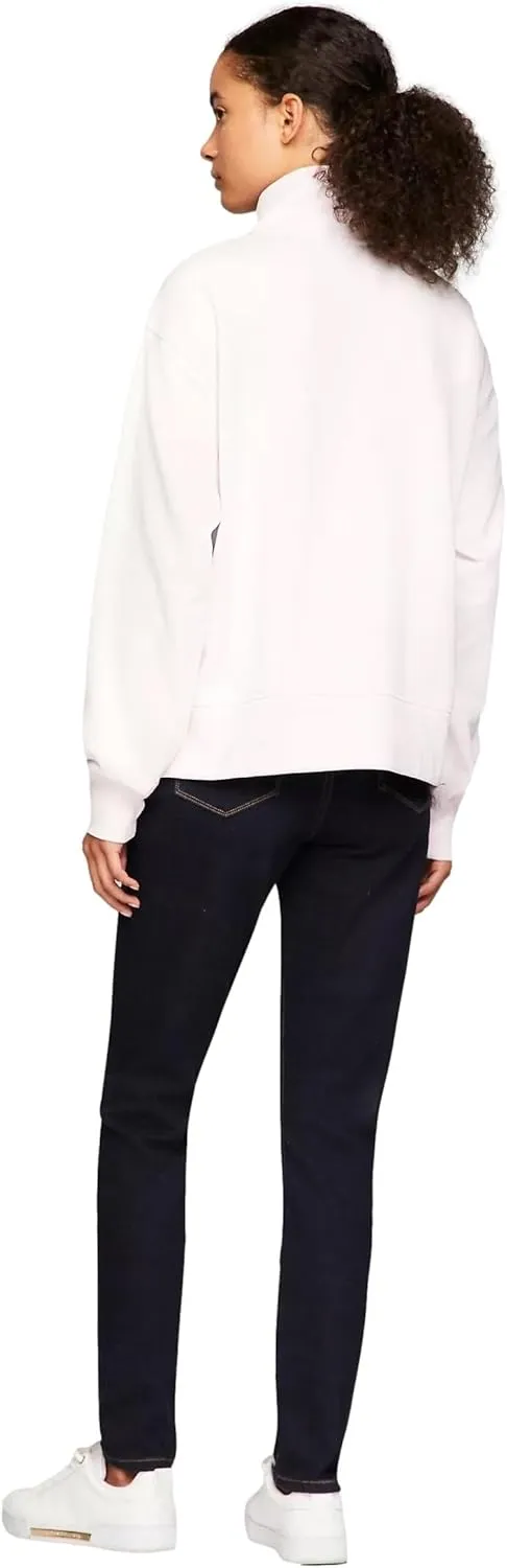 TOMMY HILFIGER Women's Half-Zip Embroidered Logo Sweatshirt Collection 2025