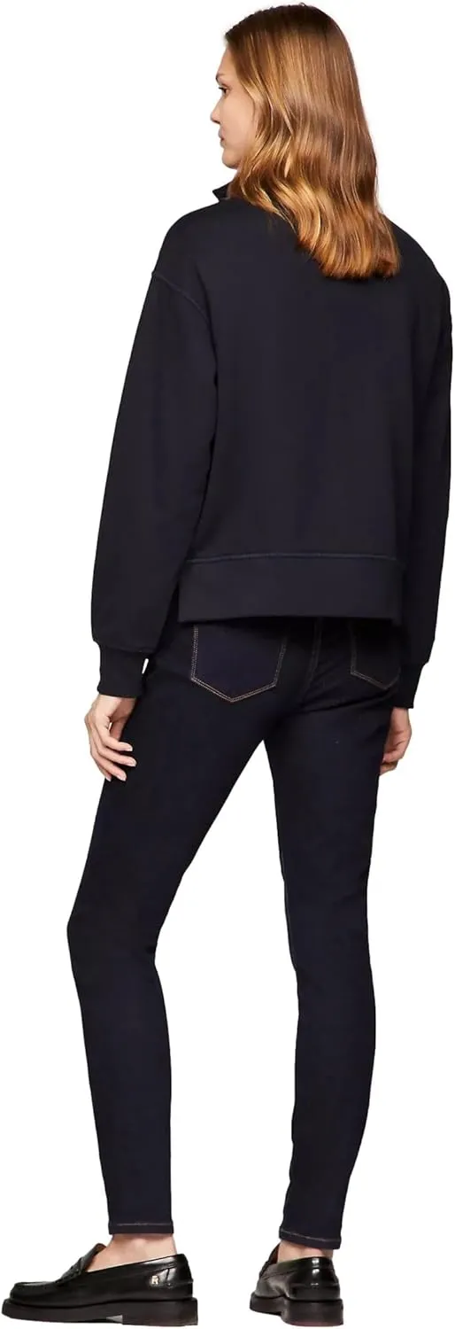 TOMMY HILFIGER Women's Half-Zip Embroidered Logo Sweatshirt Collection 2025