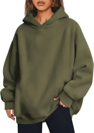 Trendy Queen Womens Oversized Hoodies Fleece Hooded Sweatshirts Casual Pullover Fall Winter Outfits Long Sleeve Tops 2025