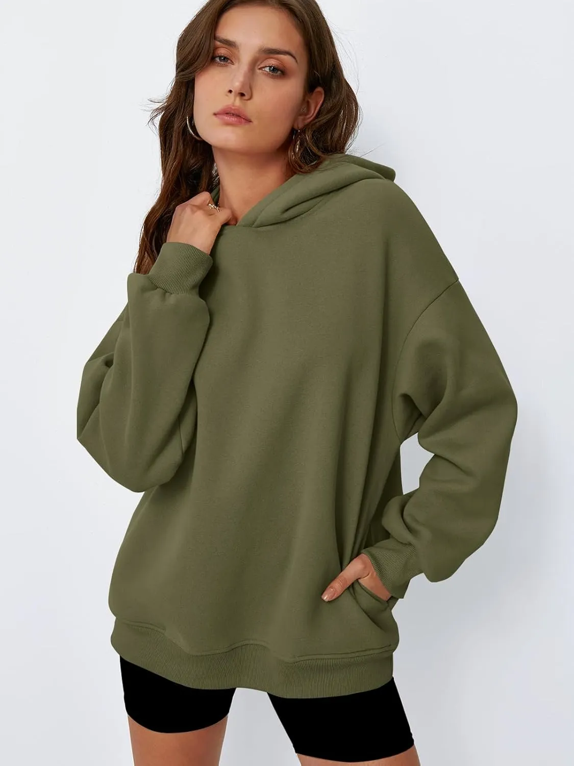 Trendy Queen Womens Oversized Hoodies Fleece Hooded Sweatshirts Casual Pullover Fall Winter Outfits Long Sleeve Tops 2025